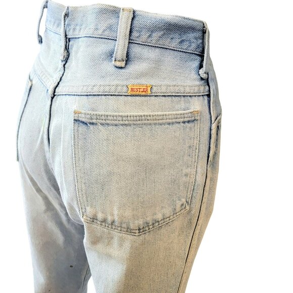 Rustler Jeans Vintage 80s 30 x 32 Women High Rise Boot Cut Light Wash Denim Pant - Picture 4 of 16